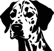 Dalmatian  silhouette portrait vector