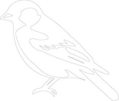 goldfinch  outline silhouette vector