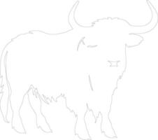 yak  outline silhouette vector