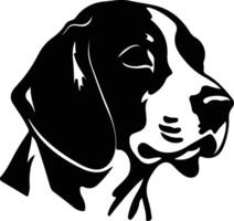 Beagle  silhouette portrait vector