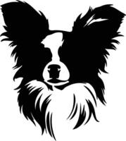 Papillon  silhouette portrait vector