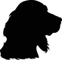 chico spaniel negro silueta vector