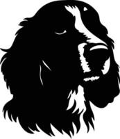 American Water Spaniel   black silhouette vector