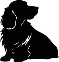 sussex spaniel negro silueta vector