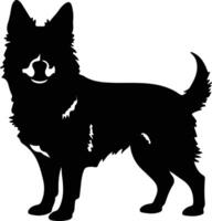 Swedish Vallhund   black silhouette vector