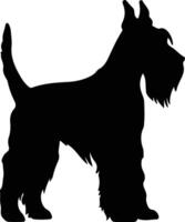 gigante Schnauzer negro silueta vector