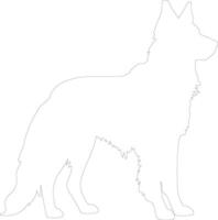 Belga perro pastor contorno silueta vector