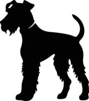Irish Terrier   black silhouette vector