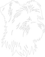 affenpinscher contorno silueta vector