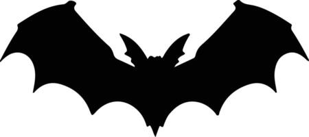 Bat  black silhouette vector