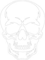 scull  outline silhouette vector