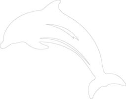 dolphin bottlenose   outline silhouette vector