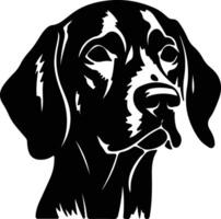 Weimaraner  silhouette portrait vector