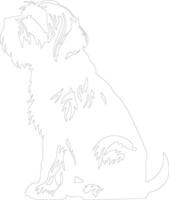 Otterhound  outline silhouette vector