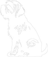 Otterhound  outline silhouette vector