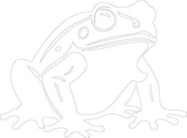 toad outline silhouette vector