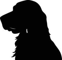 Inglés cocker spaniel negro silueta vector