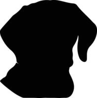 Weimaraner silhouette portrait vector