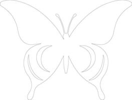 ulises mariposa contorno silueta vector