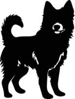 Norwegian Buhund    black silhouette vector