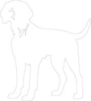 Small Munsterlander Pointer  outline silhouette vector