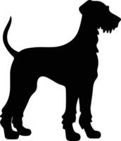 Bedlington terrier negro silueta vector