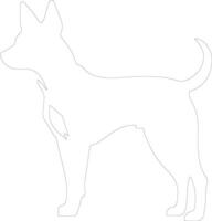 Basenji  outline silhouette vector