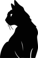 Pixiebob Cat  silhouette portrait vector