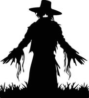 Scarecrow  black silhouette vector