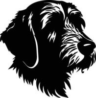 Wirehaired Pointing Griffon  silhouette portrait vector