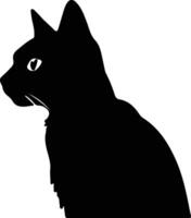 Brazilian Shorthair Cat  silhouette portrait vector