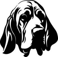 bloodhound  silhouette portrait vector