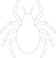 garrapata contorno silueta vector