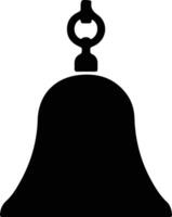 campana icono negro silueta vector