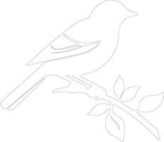 tanager   outline silhouette vector