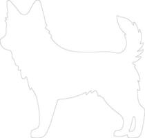 Norwegian Lundehund  outline silhouette vector