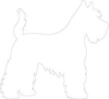 Kerry Blue Terrier  outline silhouette vector