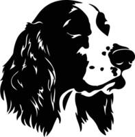 galés saltador spaniel silueta retrato vector