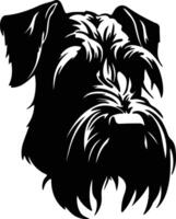 Giant Schnauzer  silhouette portrait vector