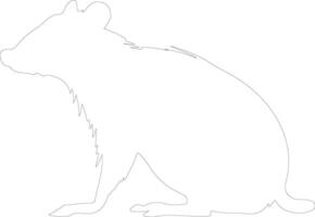 bandicoot  outline silhouette vector