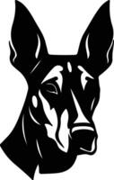 Doberman Pinscher  silhouette portrait vector