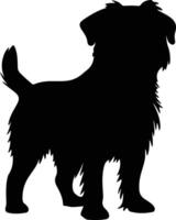 Brussels Griffon    black silhouette vector