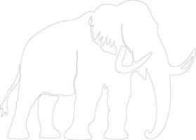 mammoth  outline silhouette vector