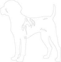 German Shorthaired Pointer  outline silhouette vector