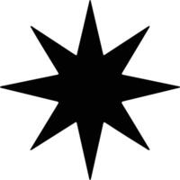 Star  black silhouette vector