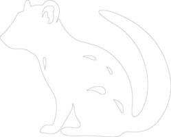 quoll    outline silhouette vector