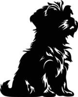 Lwchen   black silhouette vector