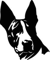 Bull Terrier  silhouette portrait vector