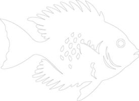 sunfish    outline silhouette vector