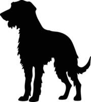 irlandesa perro lobo negro silueta vector